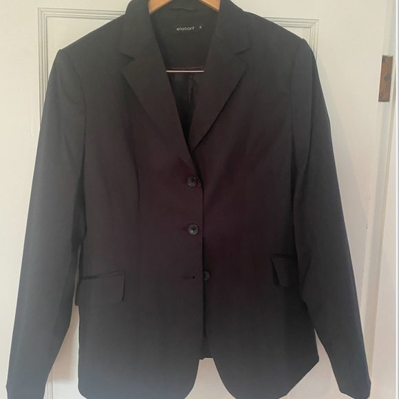 ELATION KIDS SHOW RIDING HORSE EQUESTRIAN JACKET SIZE 14 BLACK - Picture 2 of 3